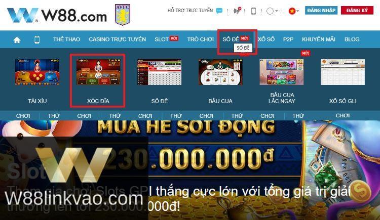 xóc đĩa w88