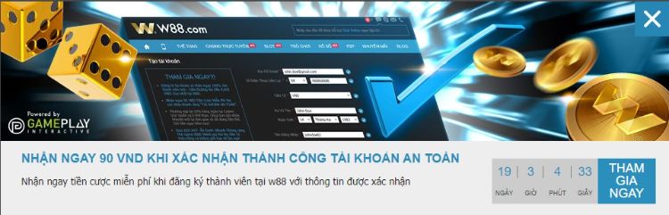 Khuyến mãi trên W88