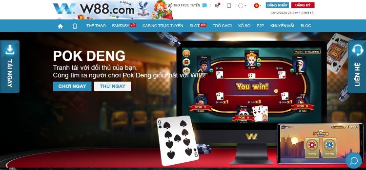 Pok Deng trên nhà cái W88