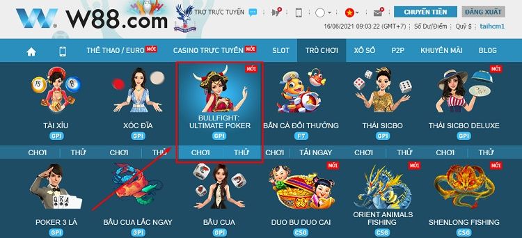 cách vào bullfight ultimate poker